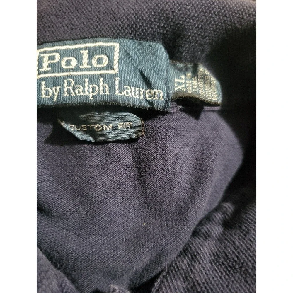 (#L1) polo ralph lauren polo shirt with front pocket navy blue SIZE MEN'S XL
